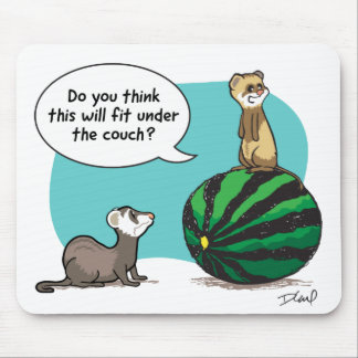 Denk je dat dit onder de bank past? muismat