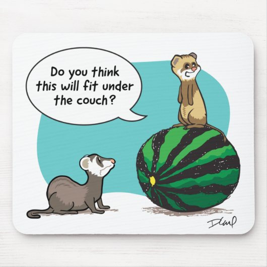 Denk je dat dit onder de bank past? muismat (Voorkant)