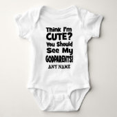 Denk je dat ik Cute ben? Godouders Romper (Voorkant)