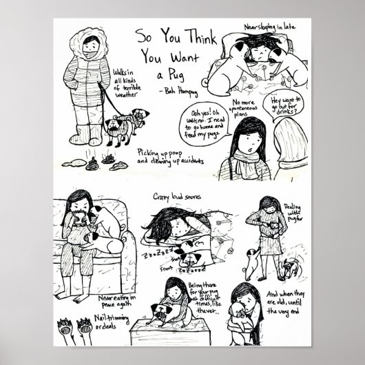 Denk je dat je een pug wilt? poster (Voorkant)