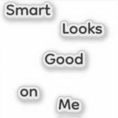 Denk je dat je slim bent? sticker (Voorkant)