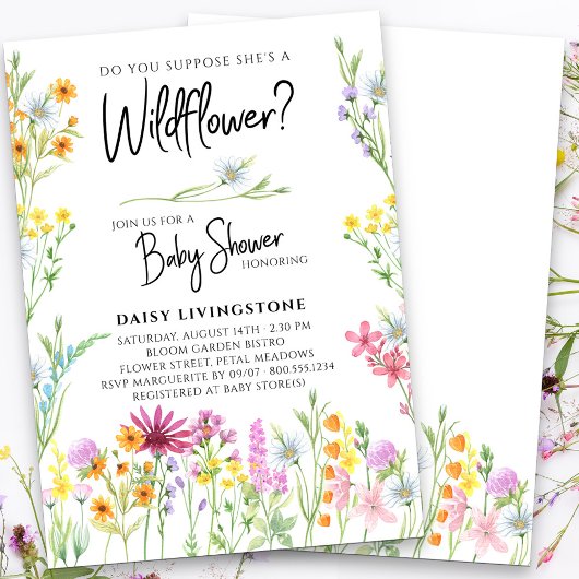 Denk je dat ze een Wildflower Baby shower is? Kaart