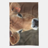 Denk je niet dat ik  Jersey Cow ben? Theedoek (Verticaal)