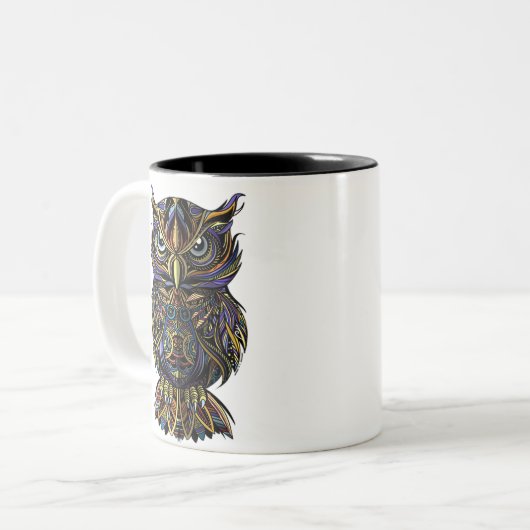 DENK JIJ DAT IK EEN KLEINE OWL BEN? TWEEKLEURIGE KOFFIEMOK (Voorkant links)