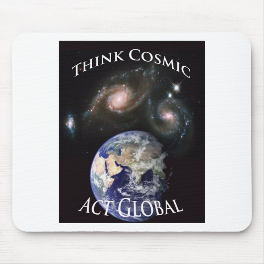 denk kosmische handeling globaal muismat (Voorkant)