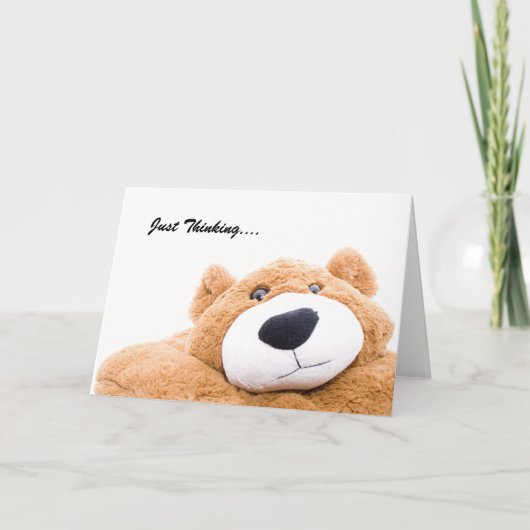 Denk maar eens aan hoeveel ik van je hou feestdagen kaart (Voorkant)