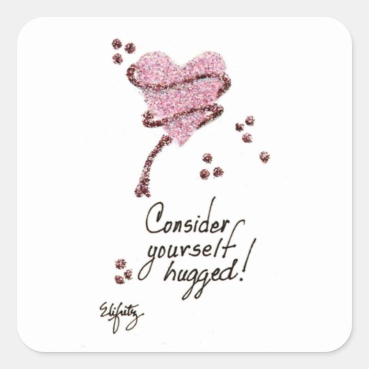 Denk maar eens na over je eigen heupen vierkante sticker (Voorkant)