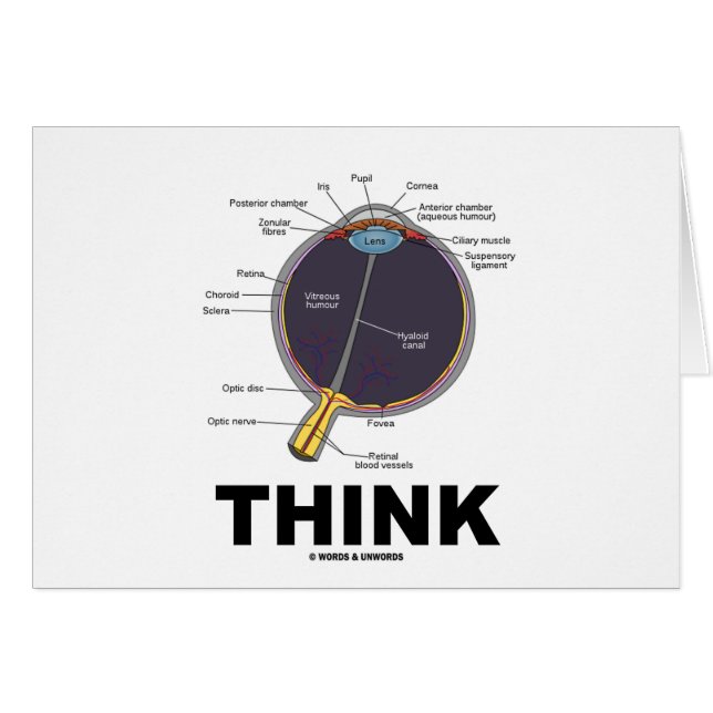 Denk na (anatomische Humor) (Voorkant Horizontaal)