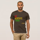 Denk na! (Bruin) T-shirt (Voorkant volledig)