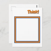 Denk na! Buiten de doos (aanpasbaar) Briefkaart (Voorkant / Achterkant)