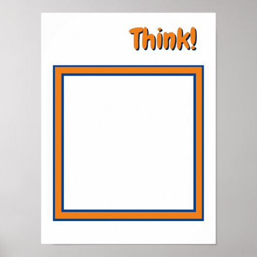 Denk na! Buiten de doos (aanpasbaar) Poster (Voorkant)