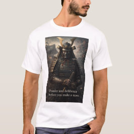 “Denk na en overweeg voordat je een stap zet.“ T-shirt