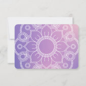 Denk na en word Paarse Gradient Buddah Quote Kaart (Achterkant)