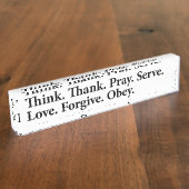 Denk na Herinneringsnaam bedanken Bord Naambordje (Zijkant)