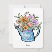 denk na hoe de wilde bloemen positieve geschenken feestdagenkaart (Achterkant)