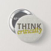 Denk na kritiek - achter Buttonnen Ronde Button 5,7 Cm (Voorkant /achterkant)