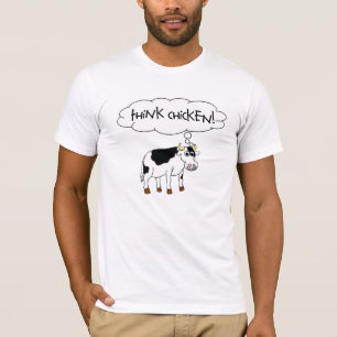 Denk na over een gekke kip t-shirt