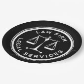 Denk na over gerechtigheid - rechtsclassiek papieren bordje (Gekanteld)