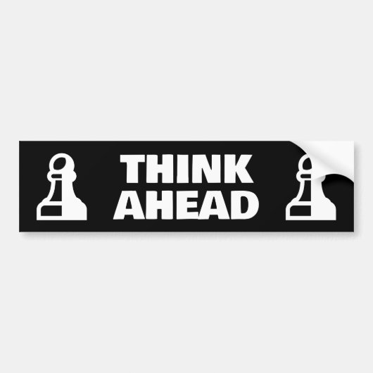 Denk na over grappige grasschottensticker bumpersticker (Voorkant)