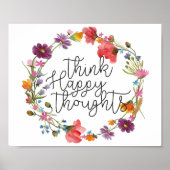 Denk na over Happy Thoughts, Inspirerend prijsopga Poster (Voorkant)