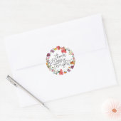 Denk na over Happy Thoughts, Inspirerend prijsopga Ronde Sticker (Envelop)