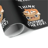 Denk na over het fox Funny Animal Pun Dark BG Cadeaupapier (Rol Hoek)