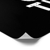 Denk na over het fox Funny Animal Pun Dark BG Poster (Hoek)