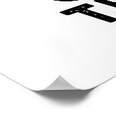 Denk na over het fox Funny Animal Pun Poster (Hoek)