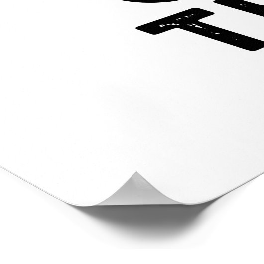 Denk na over het fox Funny Animal Pun Poster (Hoek)