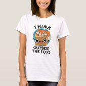 Denk na over het fox Funny Animal Pun T-shirt (Voorkant)