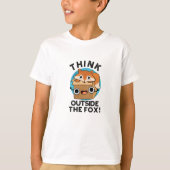 Denk na over het fox Funny Animal Pun T-shirt (Voorkant)