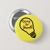 Denk na over je eigen bewustzijn Button (Voorkant /achterkant)