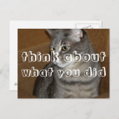 denk na over wat je gedaan hebt briefkaart (Voorkant / Achterkant)