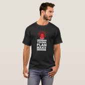 Denk na, Plan, Make, STEAM, donker T-shirt (Voorkant volledig)