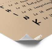 Denk na poster (Hoek)