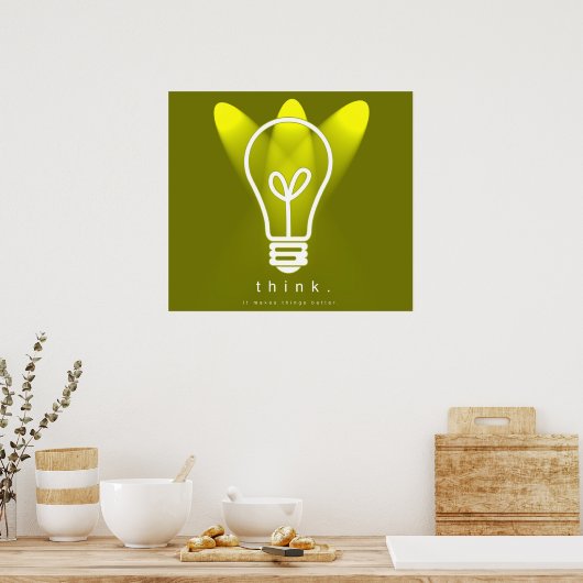 Denk na poster (Keuken)