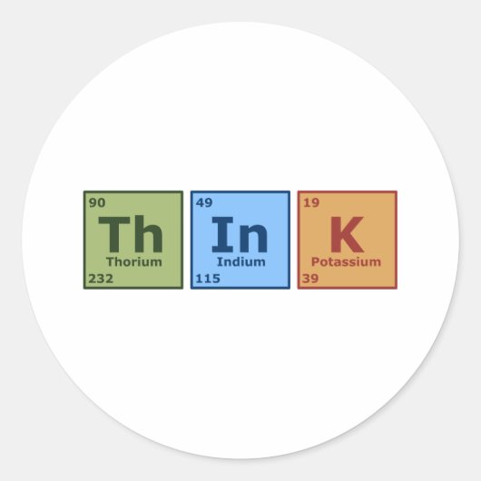 Denk na ronde sticker (Voorkant)