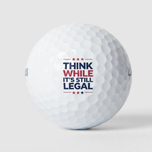 Denk na terwijl het nog steeds een legaal Republik Golfballen (Voorkant)