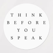 Denk na voordat je Sticker set spreekt (Design 2)