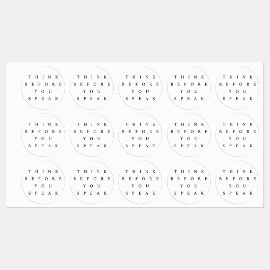 Denk na voordat je Sticker set spreekt (Vel)