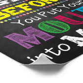 Denk na voordat u Poster spreekt voor afdruk (Hoek)