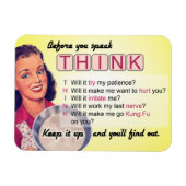 Denk na voordat u spreekt (rating G) Magneet (Horizontaal)