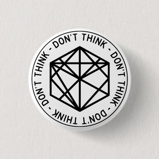 Denk niet aan de Button van weggebarenteken (Voorkant)