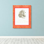 Denk niet dat Alice Mad Hatter Quote Canvas Afdruk (Insitu (Houten vloer))