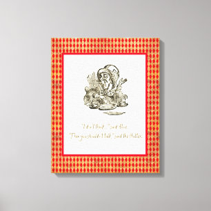 Denk niet dat Alice Mad Hatter Quote Canvas Afdruk