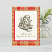 Denk niet dat Alice Mad Hatter Quote Kaart (Staand voorkant)