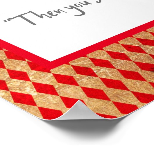 Denk niet dat Alice Mad Hatter Quote Poster (Hoek)