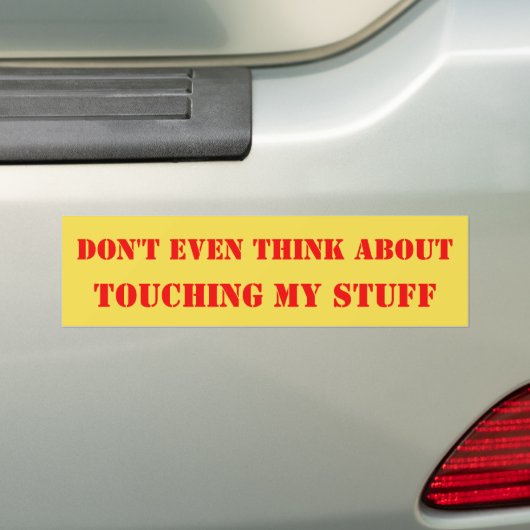 DENK NIET EENS OVER HET AANSLUITEN VAN MIJN STUFF BUMPERSTICKER (Op auto)