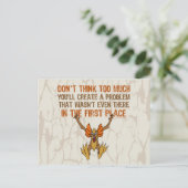 Denk niet te veel briefkaart (Staand voorkant)