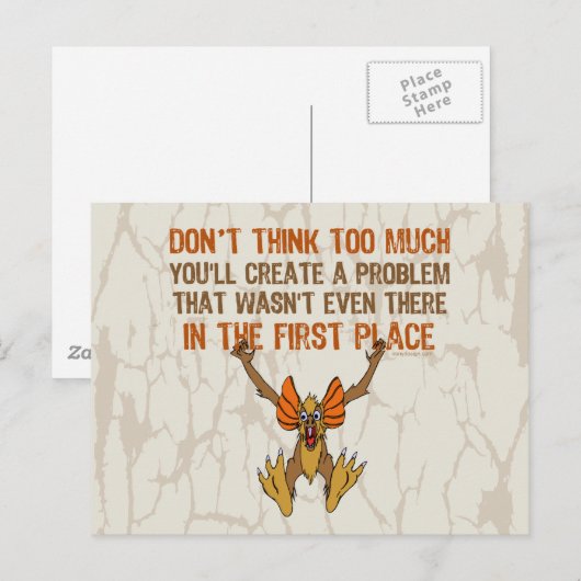 Denk niet te veel briefkaart (Voorkant / Achterkant)